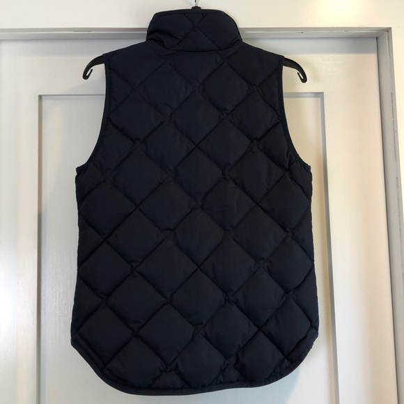 J. Crew Classic Navy Blue Zip Up Down Vest - Picture 6 of 6